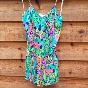 Lilly Pulitzer Vibrant Multicolor Sleeveless Romper XS EUC